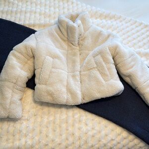 Sherpa snow angel puffer jacket